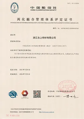 2021 Certificate of Assessment for the Integration of Informatization and Industrialization Management System